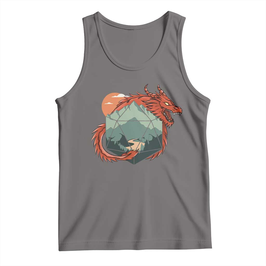 Funny Dragon Tabletop RPG Dice Game Tank Top