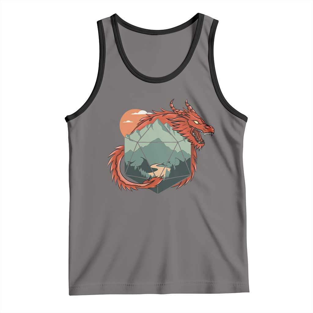 Funny Dragon Tabletop RPG Dice Game Tank Top