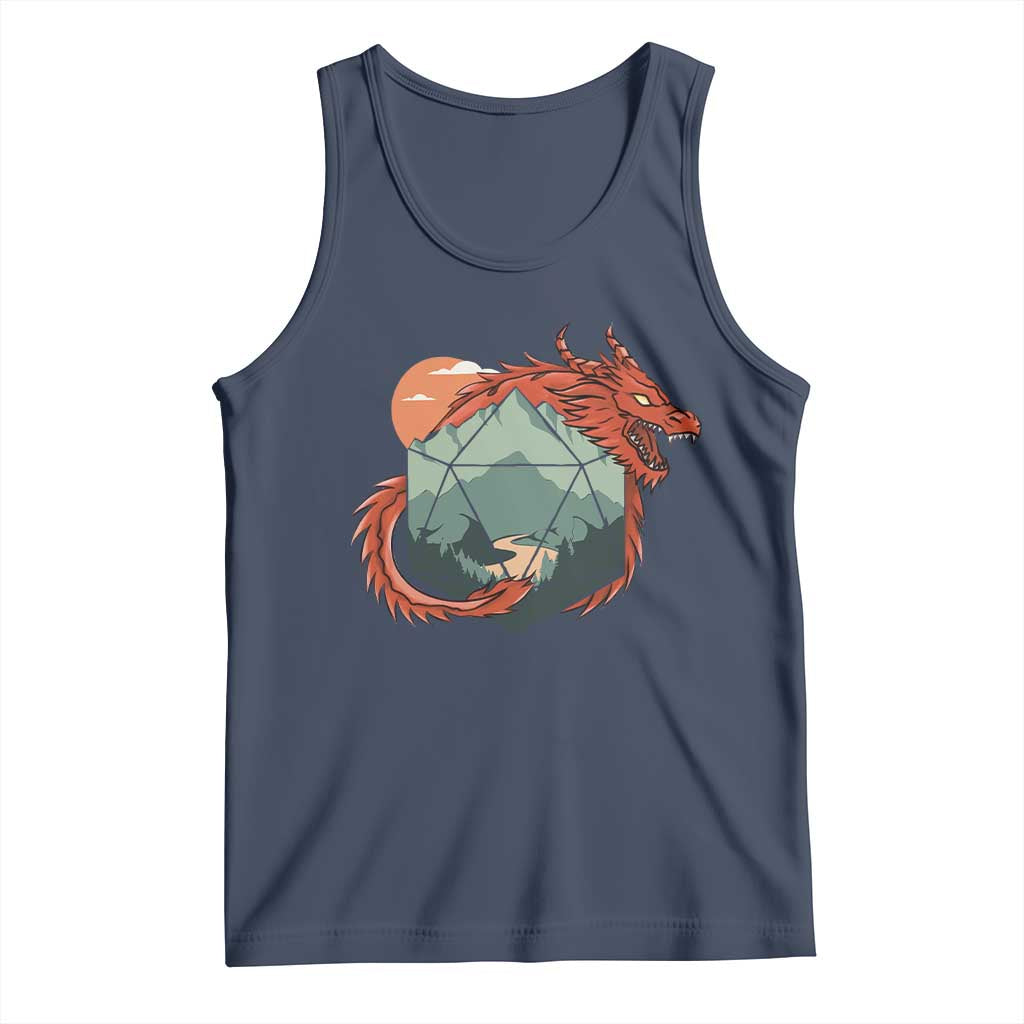 Funny Dragon Tabletop RPG Dice Game Tank Top