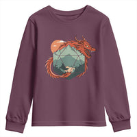 Funny Dragon Tabletop RPG Dice Game Youth Sweatshirt