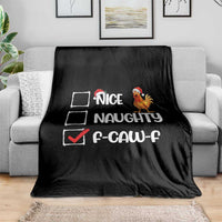 Funny F Caw F Chicken Christmas Throw Blanket Nice Naughty Cartoon Rooster Poultry Animal - Wonder Print Shop