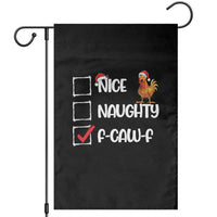 Funny F Caw F Chicken Christmas Garden Flag Nice Naughty Cartoon Rooster Poultry Animal - Wonder Print Shop