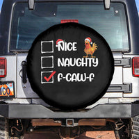 Funny F Caw F Chicken Christmas Spare Tire Cover Nice Naughty Cartoon Rooster Poultry Animal - Wonder Print Shop