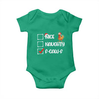 Funny F Caw F Chicken Christmas Baby Onesie Nice Naughty Cartoon Rooster Poultry Animal - Wonder Print Shop
