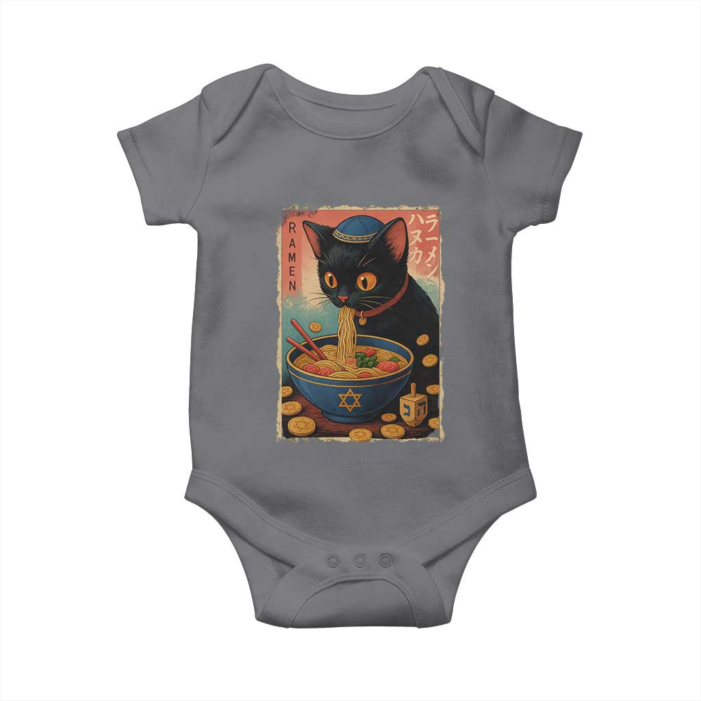 Cat Ramen Hanukkah Baby Onesie Japanese Kawaii Anime Chanukah Cat - Wonder Print Shop