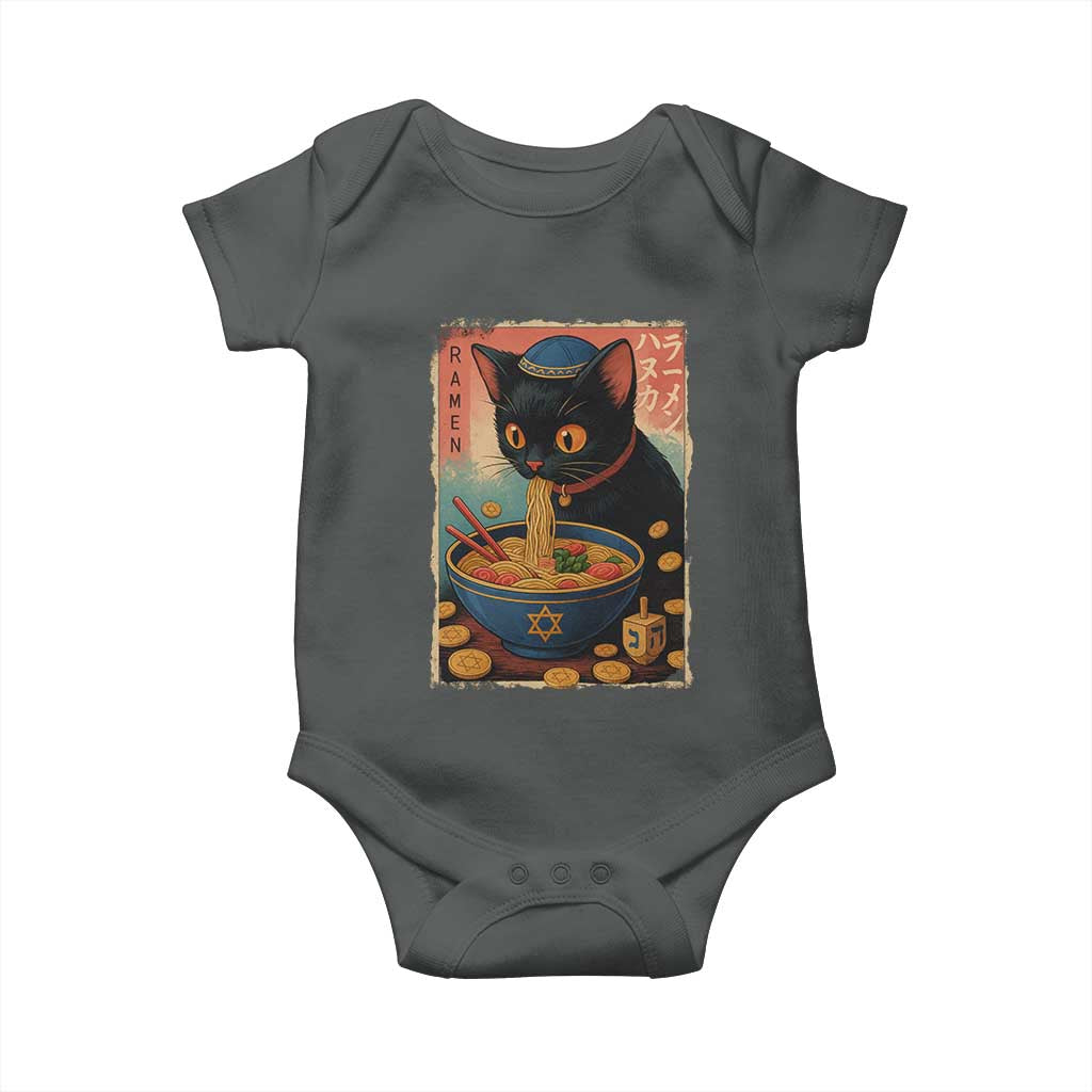 Cat Ramen Hanukkah Baby Onesie Japanese Kawaii Anime Chanukah Cat - Wonder Print Shop