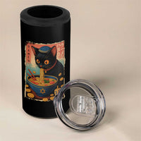 Cat Ramen Hanukkah 4 in 1 Can Cooler Tumbler Japanese Kawaii Anime Chanukah Cat - Wonder Print Shop