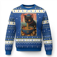 Cat Ramen Chanukah Hanukkah Ugly Sweater Japanese Kawaii Anime Cat - Wonder Print Shop