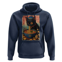 Cat Ramen Hanukkah Hoodie Japanese Kawaii Anime Chanukah Cat - Wonder Print Shop