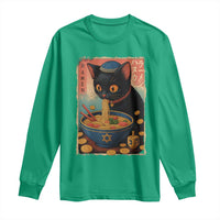 Cat Ramen Hanukkah Long Sleeve Shirt Japanese Kawaii Anime Chanukah Cat - Wonder Print Shop