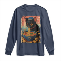 Cat Ramen Hanukkah Long Sleeve Shirt Japanese Kawaii Anime Chanukah Cat - Wonder Print Shop