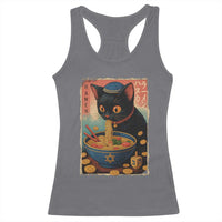 Cat Ramen Hanukkah Racerback Tank Top Japanese Kawaii Anime Chanukah Cat - Wonder Print Shop