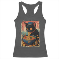 Cat Ramen Hanukkah Racerback Tank Top Japanese Kawaii Anime Chanukah Cat - Wonder Print Shop