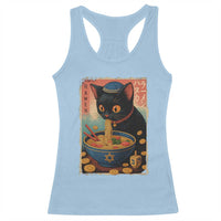Cat Ramen Hanukkah Racerback Tank Top Japanese Kawaii Anime Chanukah Cat - Wonder Print Shop