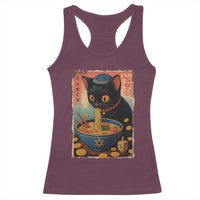 Cat Ramen Hanukkah Racerback Tank Top Japanese Kawaii Anime Chanukah Cat - Wonder Print Shop