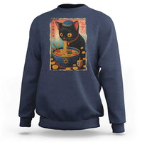 Cat Ramen Hanukkah Sweatshirt Japanese Kawaii Anime Chanukah Cat - Wonder Print Shop