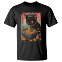 Cat Ramen Hanukkah T Shirt Japanese Kawaii Anime Chanukah Cat - Wonder Print Shop