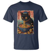 Cat Ramen Hanukkah T Shirt Japanese Kawaii Anime Chanukah Cat - Wonder Print Shop