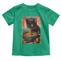 Cat Ramen Hanukkah Toddler T Shirt Japanese Kawaii Anime Chanukah Cat - Wonder Print Shop