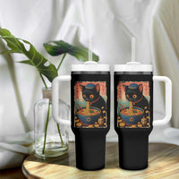 Cat Ramen Hanukkah Tumbler With Handle Japanese Kawaii Anime Chanukah Cat - Wonder Print Shop