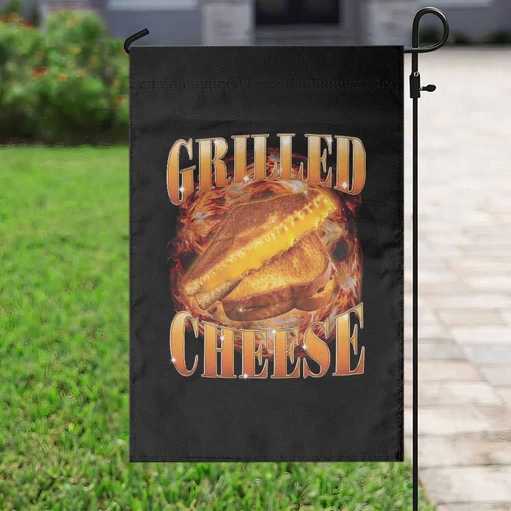Grilled Cheese Garden Flag Food Lover Funny Gag Weird Meme 90s - Wonder Print Shop