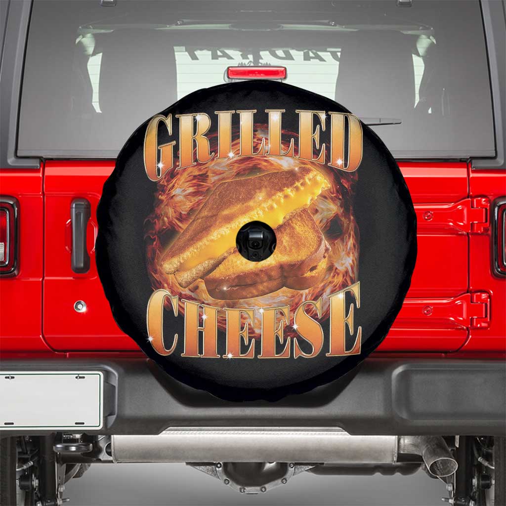 Grilled Cheese Spare Tire Cover Food Lover Funny Gag Weird Meme 90s - Wonder Print Shop