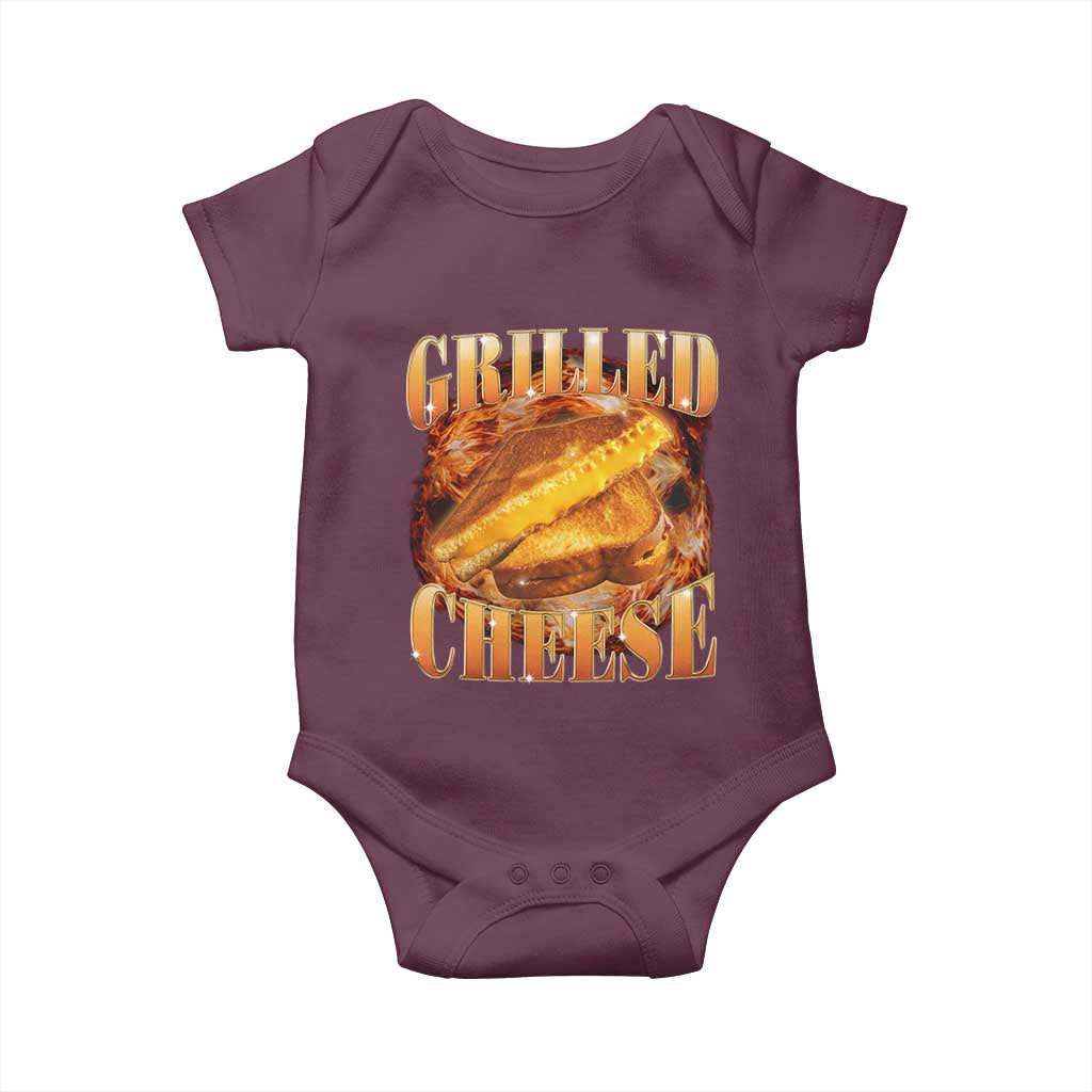 Grilled Cheese Baby Onesie Food Lover Funny Gag Weird Meme 90s - Wonder Print Shop