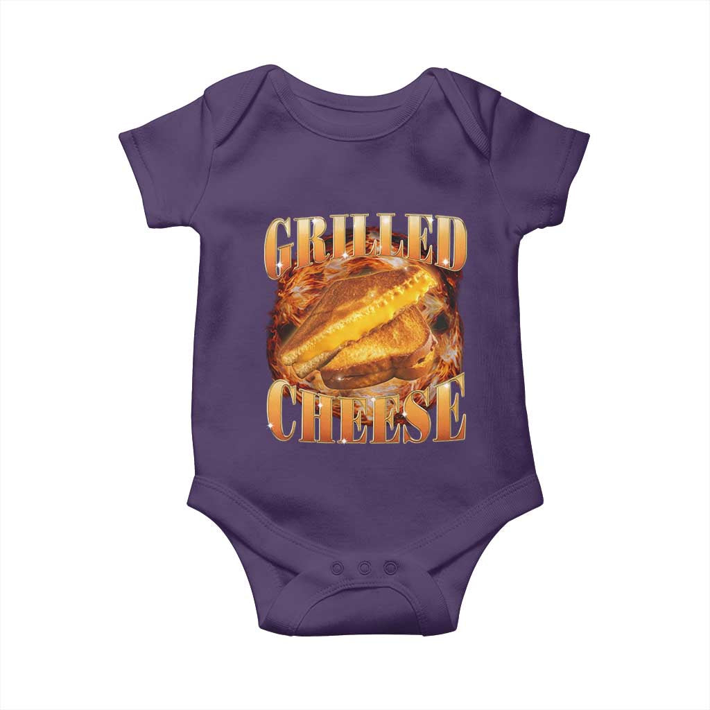 Grilled Cheese Baby Onesie Food Lover Funny Gag Weird Meme 90s - Wonder Print Shop
