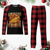Grilled Cheese Plaid Pajama Set Food Lover Funny Gag Weird Meme 90s - Wonder Print Shop
