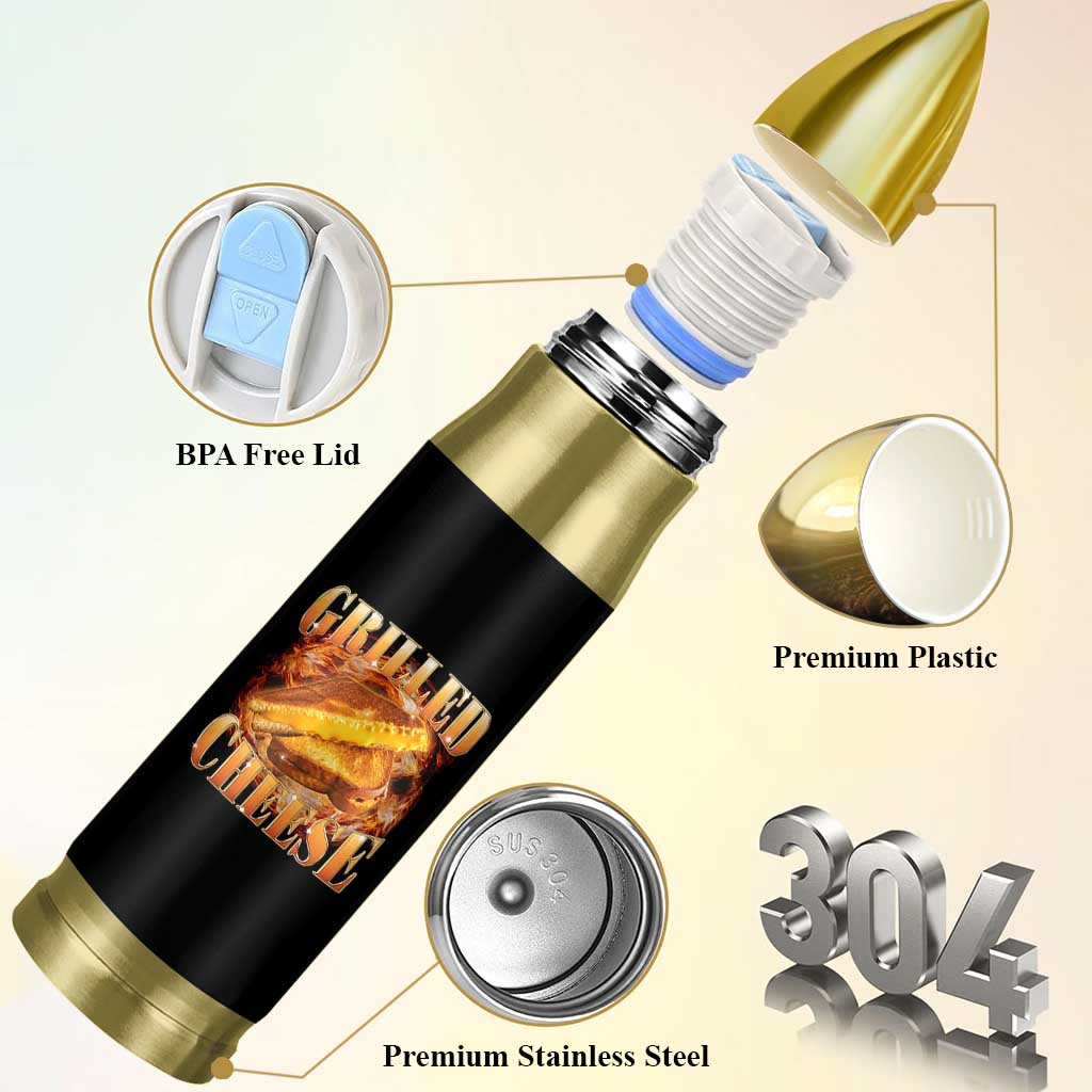 Grilled Cheese Bullet Tumbler Food Lover Funny Gag Weird Meme 90s - Wonder Print Shop