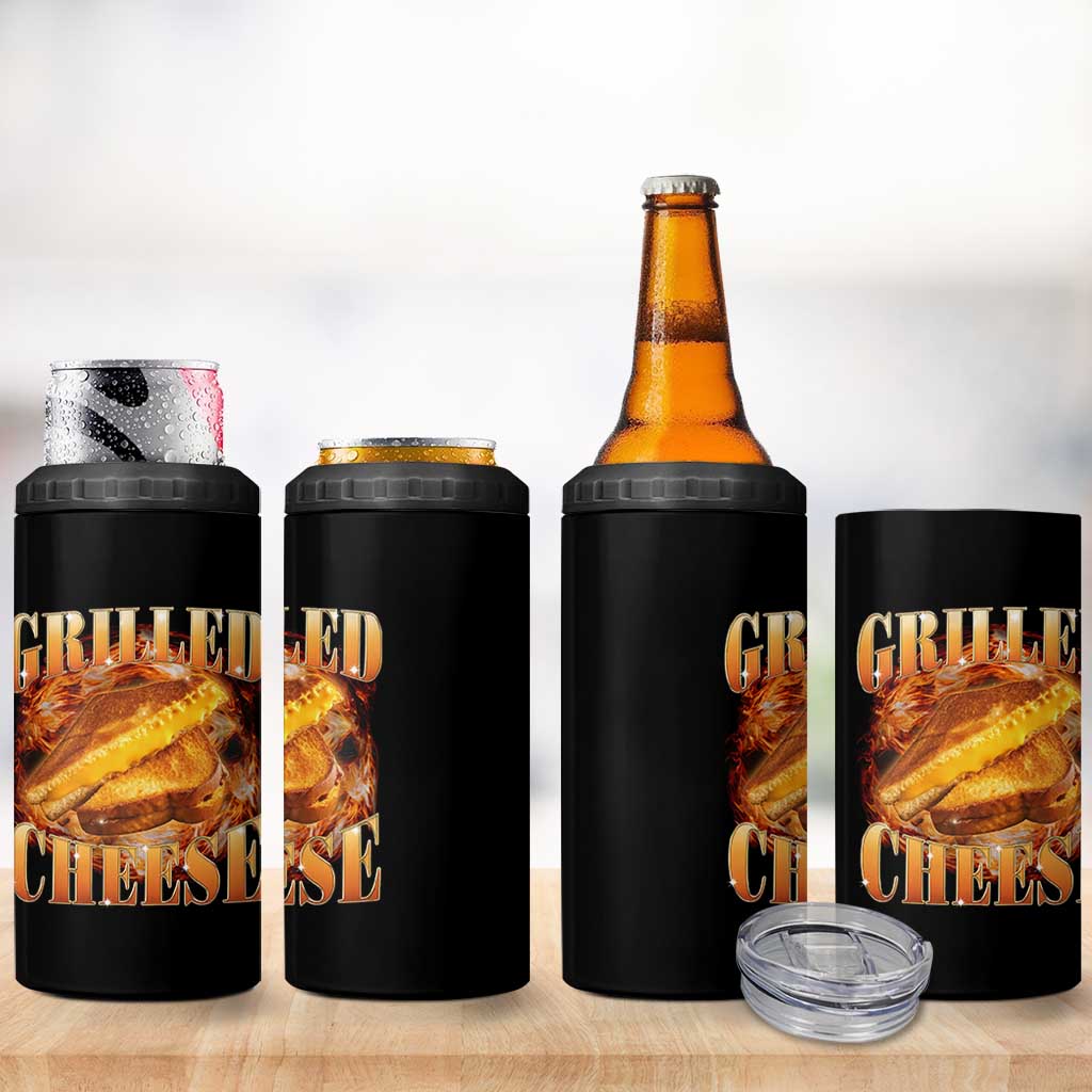 Grilled Cheese 4 in 1 Can Cooler Tumbler Food Lover Funny Gag Weird Meme 90s - Wonder Print Shop