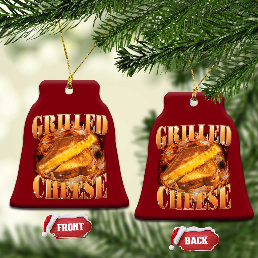Grilled Cheese Ceramic Ornament Food Lover Funny Gag Weird Meme 90s - Wonder Print Shop
