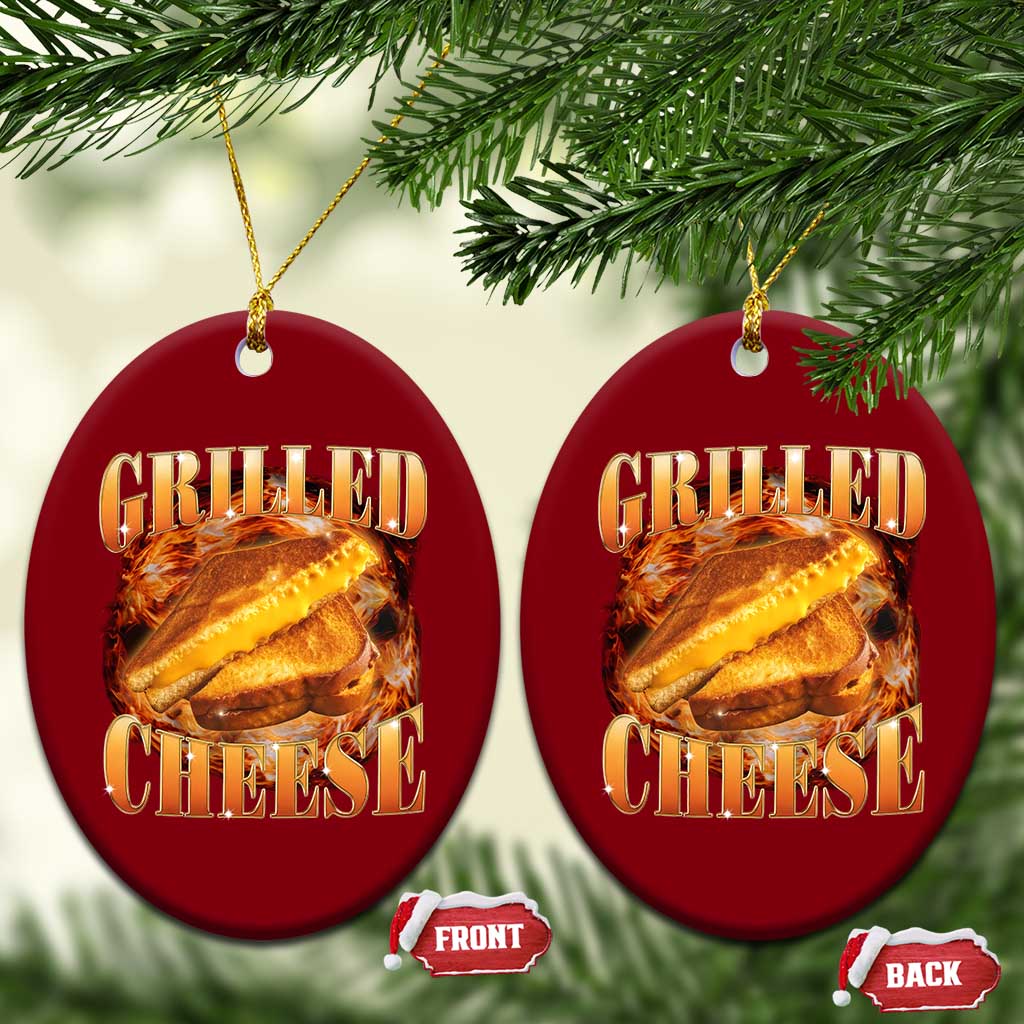 Grilled Cheese Ceramic Ornament Food Lover Funny Gag Weird Meme 90s - Wonder Print Shop