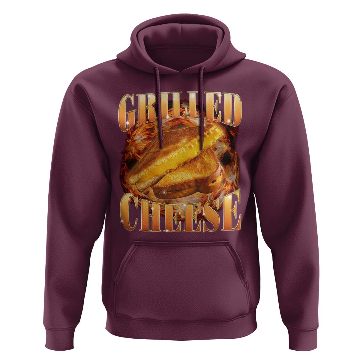 Grilled Cheese Hoodie Food Lover Funny Gag Weird Meme 90s - Wonder Print Shop