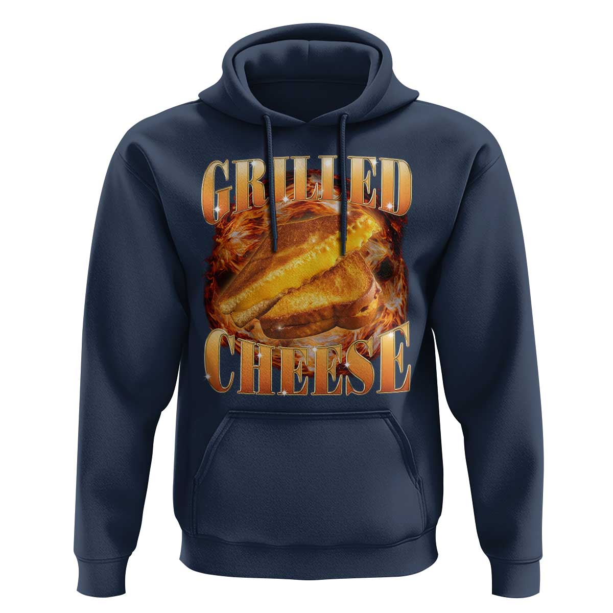Grilled Cheese Hoodie Food Lover Funny Gag Weird Meme 90s - Wonder Print Shop
