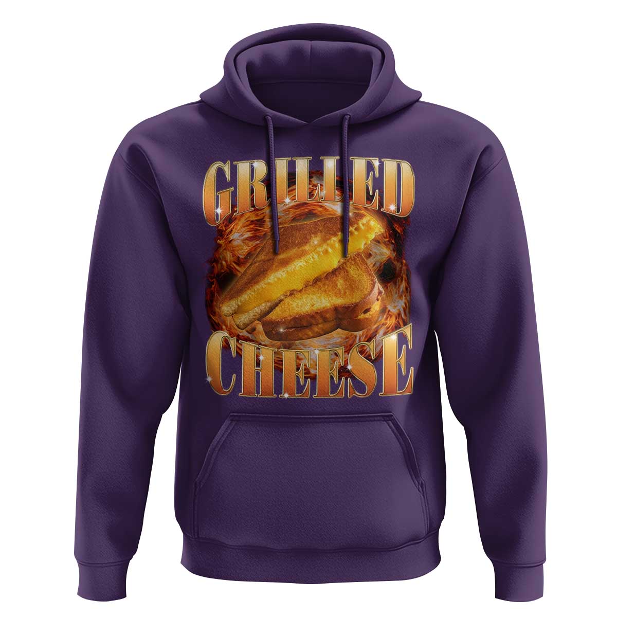Grilled Cheese Hoodie Food Lover Funny Gag Weird Meme 90s - Wonder Print Shop
