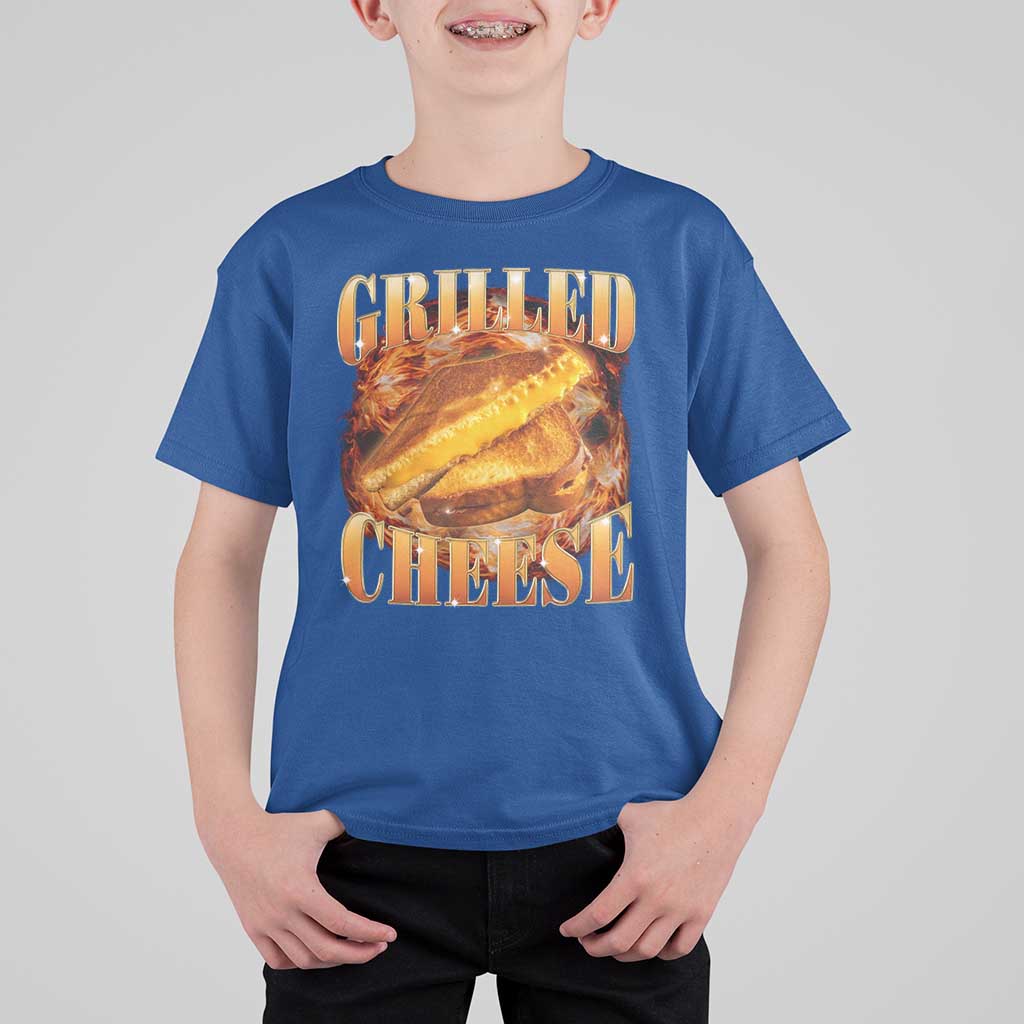 Grilled Cheese T Shirt For Kid Food Lover Funny Gag Weird Meme 90s - Wonder Print Shop