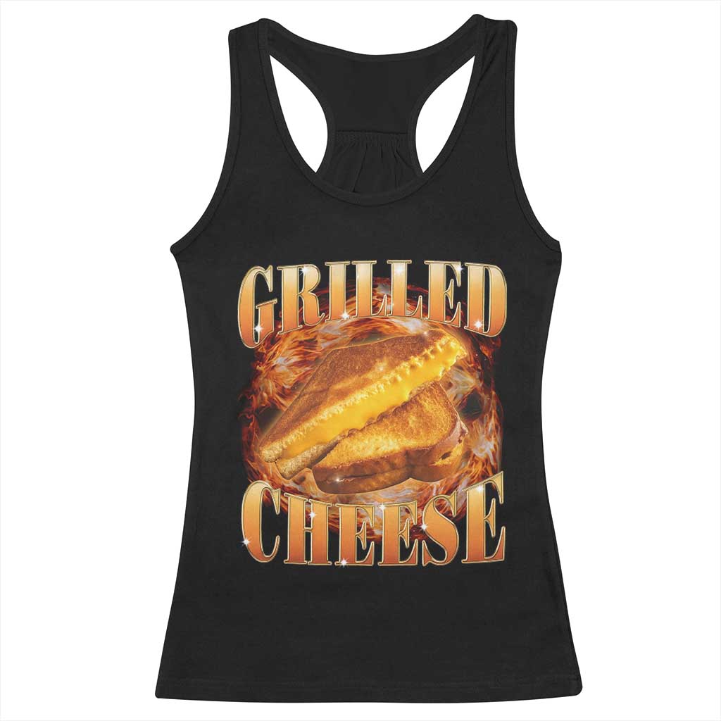 Grilled Cheese Racerback Tank Top Food Lover Funny Gag Weird Meme 90s - Wonder Print Shop