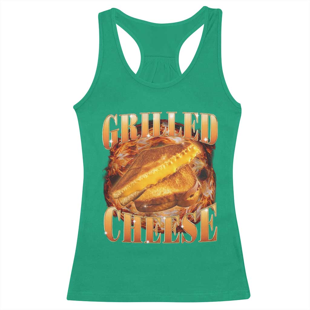 Grilled Cheese Racerback Tank Top Food Lover Funny Gag Weird Meme 90s - Wonder Print Shop