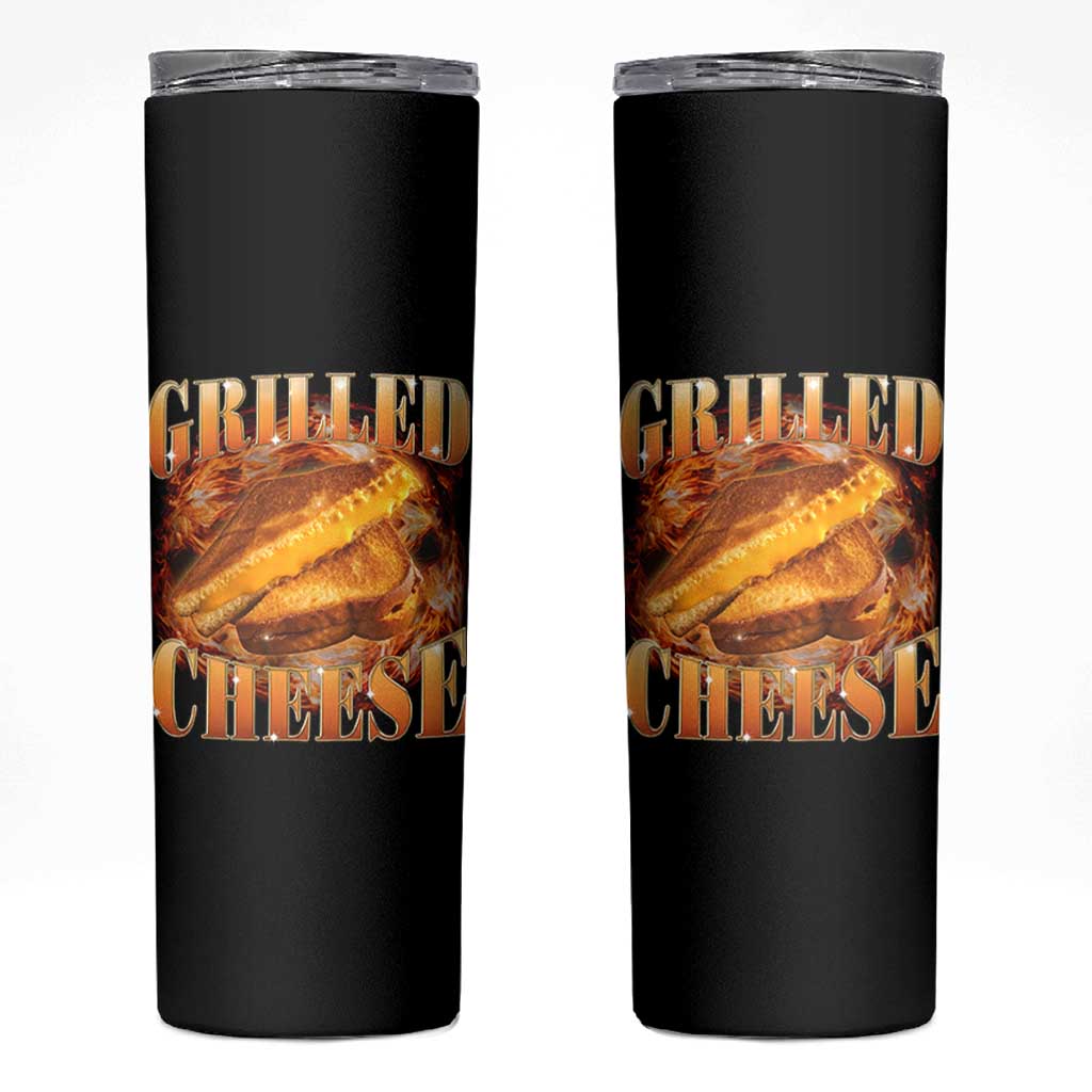 Grilled Cheese Skinny Tumbler Food Lover Funny Gag Weird Meme 90s - Wonder Print Shop