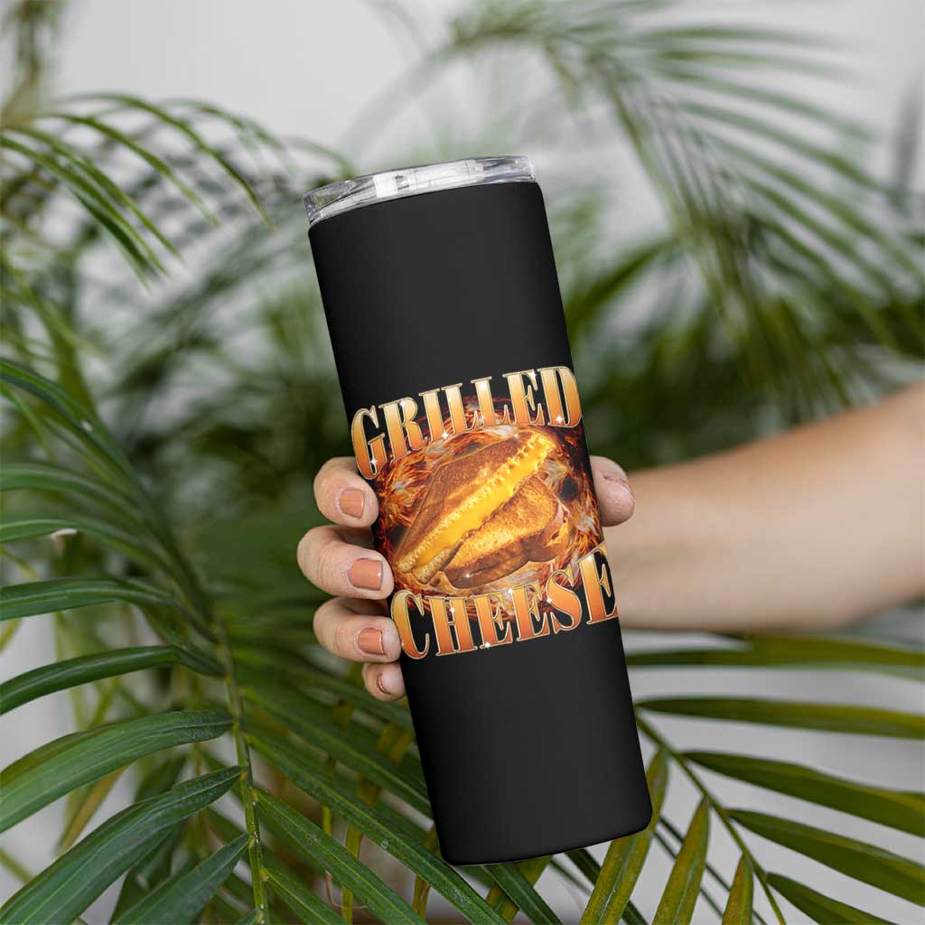 Grilled Cheese Skinny Tumbler Food Lover Funny Gag Weird Meme 90s - Wonder Print Shop