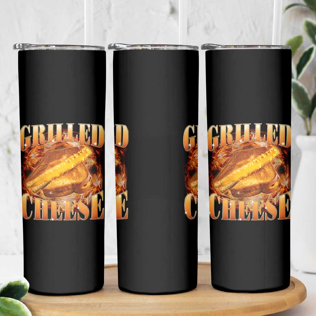 Grilled Cheese Skinny Tumbler Food Lover Funny Gag Weird Meme 90s - Wonder Print Shop