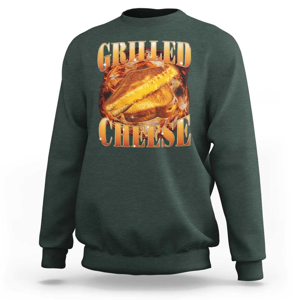 Grilled Cheese Sweatshirt Food Lover Funny Gag Weird Meme 90s - Wonder Print Shop