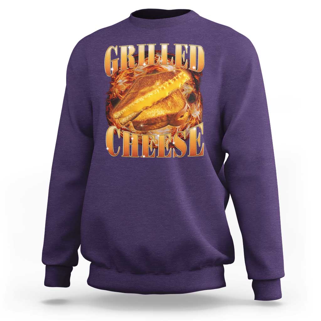 Grilled Cheese Sweatshirt Food Lover Funny Gag Weird Meme 90s - Wonder Print Shop