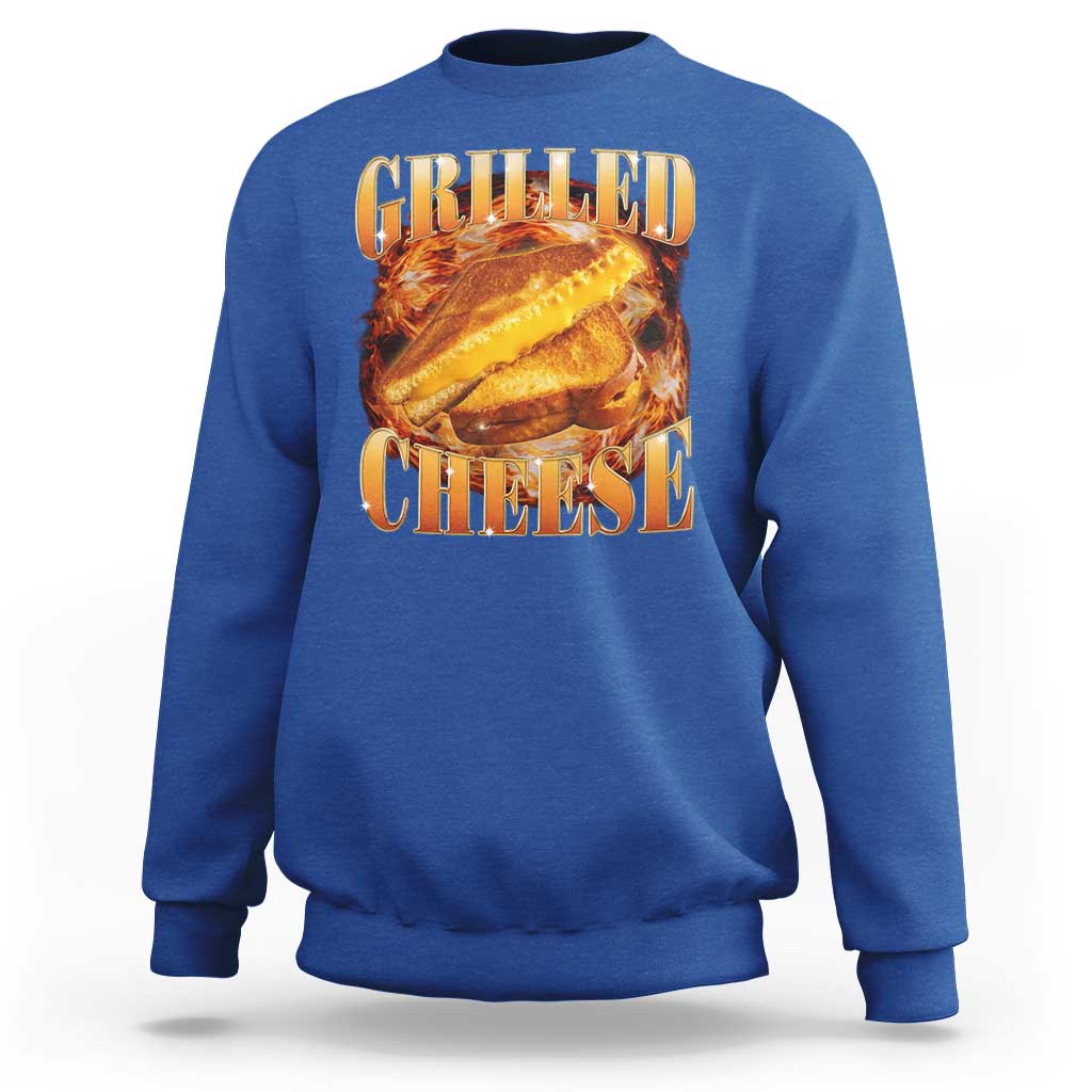 Grilled Cheese Sweatshirt Food Lover Funny Gag Weird Meme 90s - Wonder Print Shop
