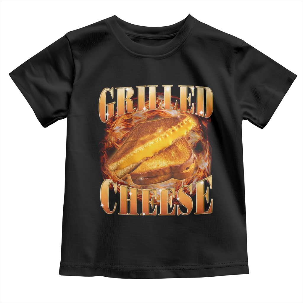 Grilled Cheese Toddler T Shirt Food Lover Funny Gag Weird Meme 90s - Wonder Print Shop