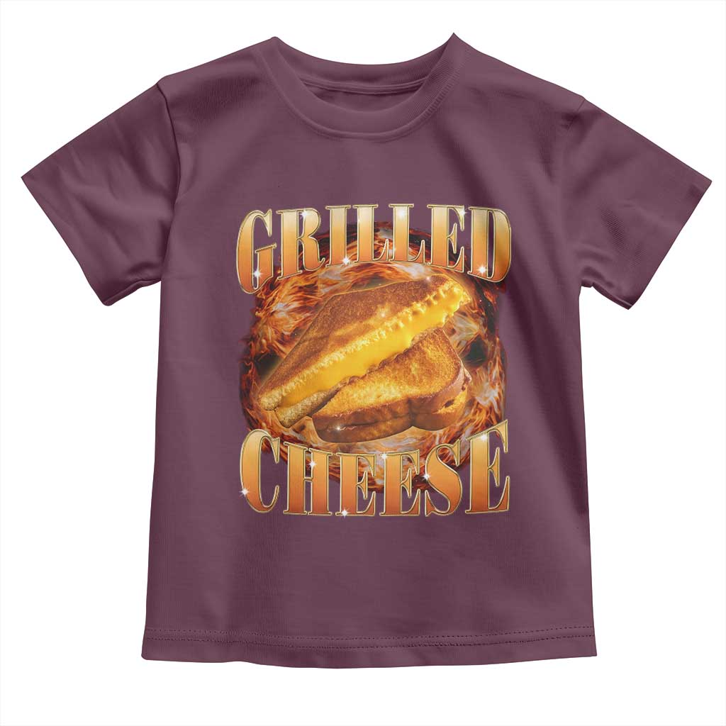 Grilled Cheese Toddler T Shirt Food Lover Funny Gag Weird Meme 90s - Wonder Print Shop