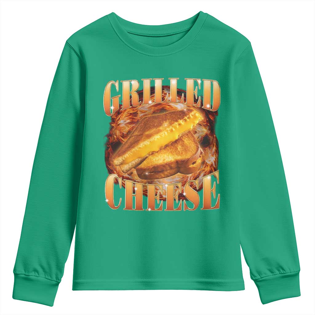 Grilled Cheese Youth Sweatshirt Food Lover Funny Gag Weird Meme 90s - Wonder Print Shop