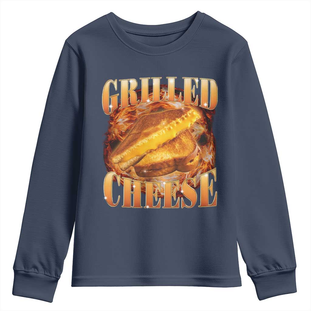 Grilled Cheese Youth Sweatshirt Food Lover Funny Gag Weird Meme 90s - Wonder Print Shop