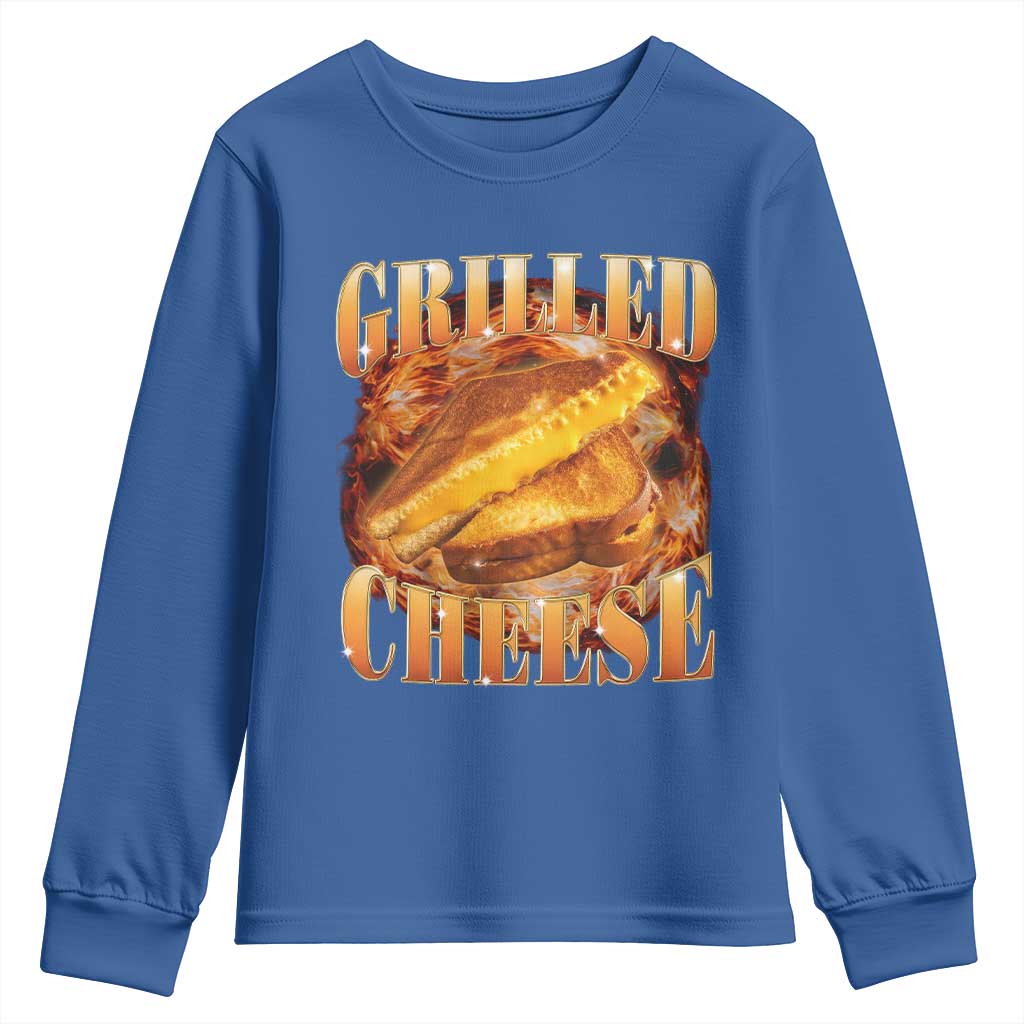 Grilled Cheese Youth Sweatshirt Food Lover Funny Gag Weird Meme 90s - Wonder Print Shop